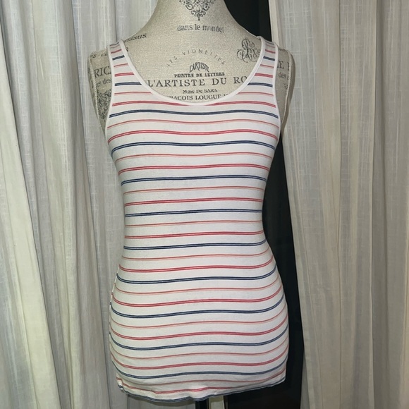 a new day Tops - a new day red white blue striped sleeveless women’s shirt tank top casual medium